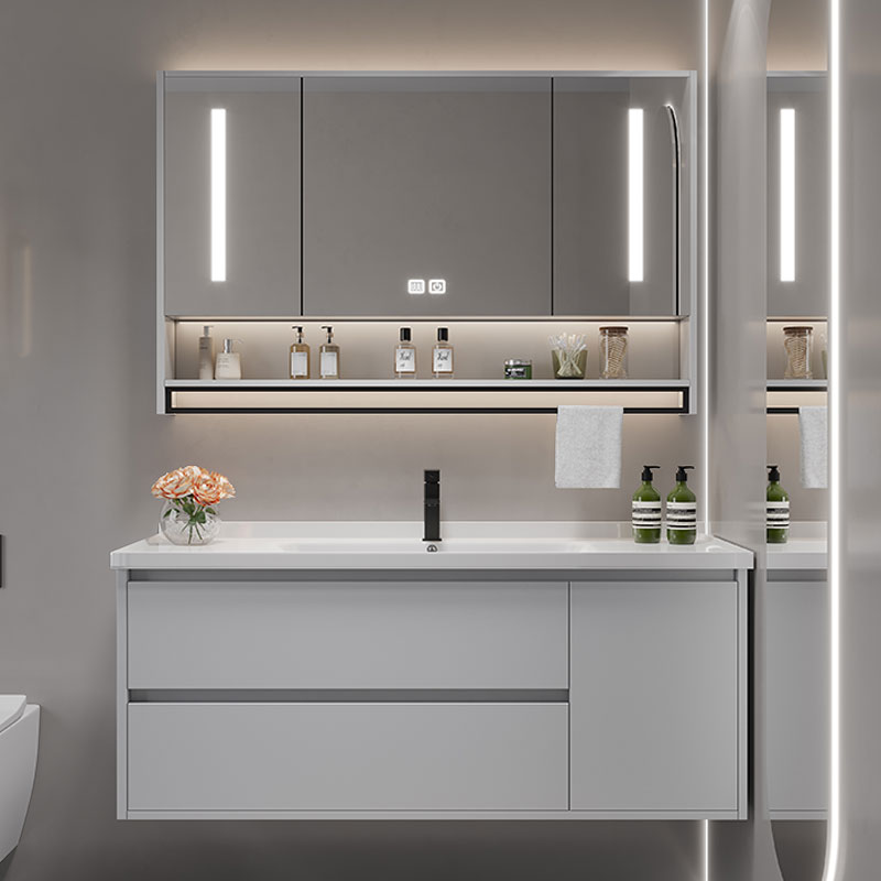 Home Bathroom Vanity Combo - พาร์ทิชันวินเทจ โต๊ะเครื่องแป้งห้องน้ํา โต๊ะเครื่องแป้งห้องน้ํา แสงสีขาว โต๊ะเครื่องแป้งห้องน้ํา กระจกเก็บ