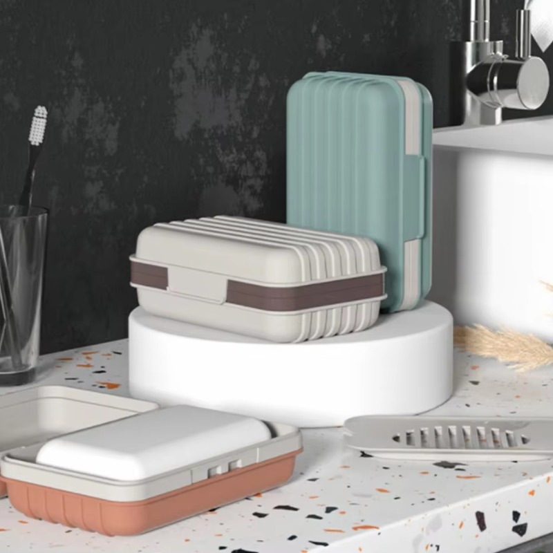 ที่วางสบู่พลาสติกพร้อมฝาปิด สำ - Home Essentials Bathroom Storage บทวิจารณ์และราคา