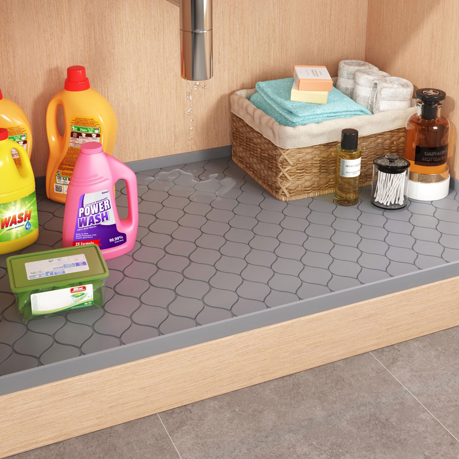 แผ่นรองซิลิโคนใต้ซิงค์ อุปกรณ์ - Home Essentials Bathroom Storage บทวิจารณ์และราคา