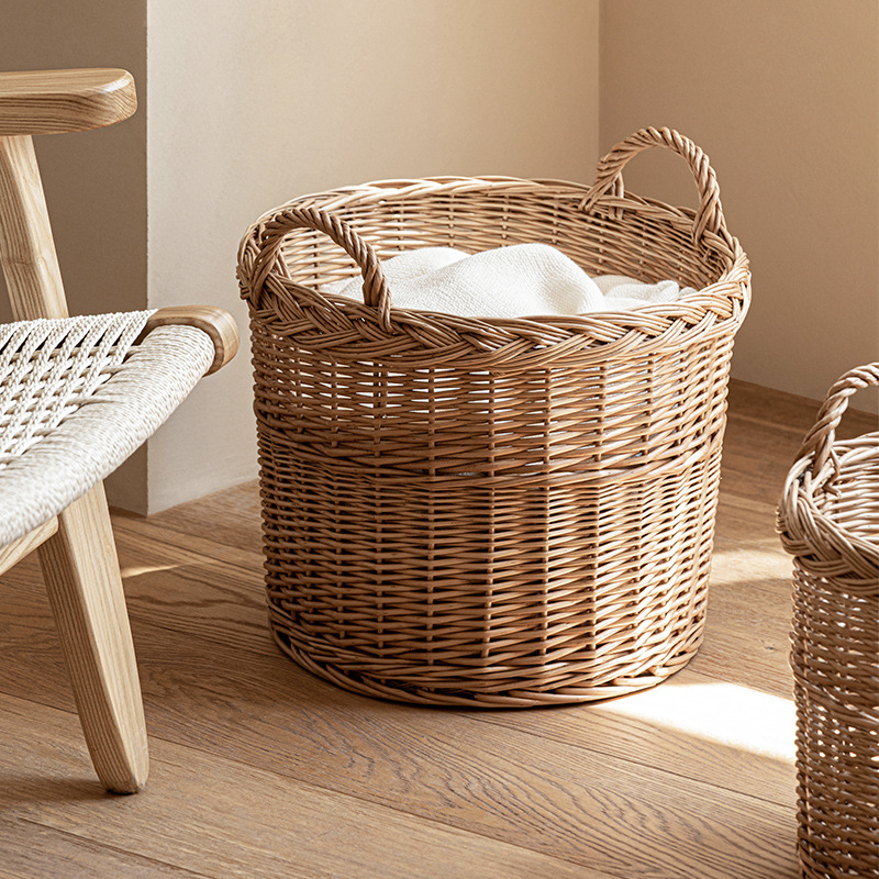 ตะกร้าผ้าแบบสานพร้อมหูหิ้ว ตะก - Home Essentials Bathroom Storage บทวิจารณ์และราคา