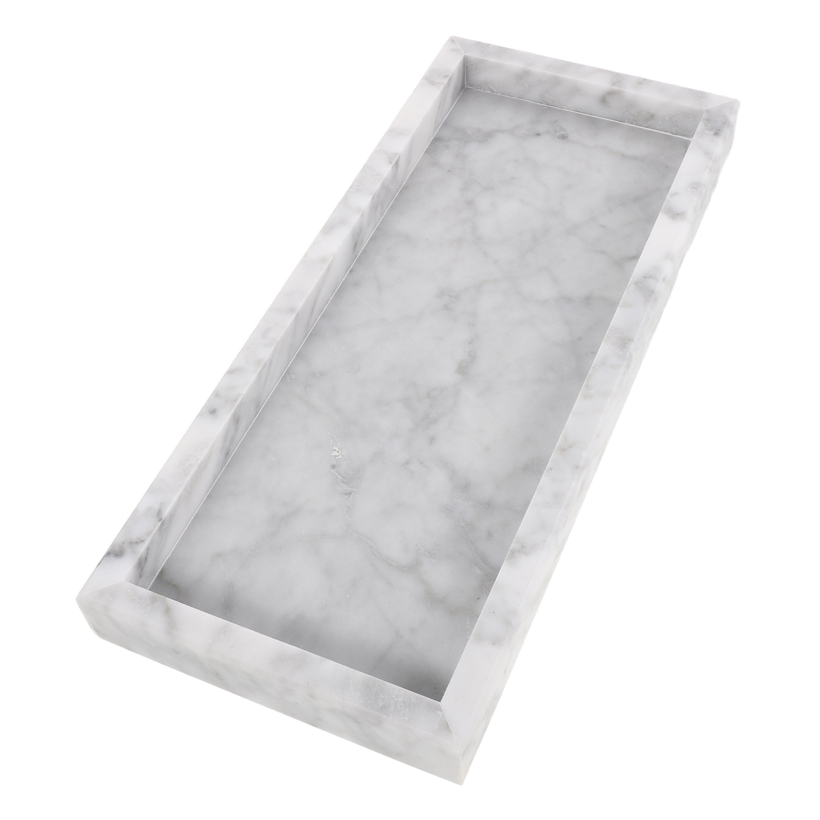 ถาดหินอ่อนทรงสี่เหลี่ยมผืนผ้า  - Home Bathroom Organizer บทวิจารณ์และราคา