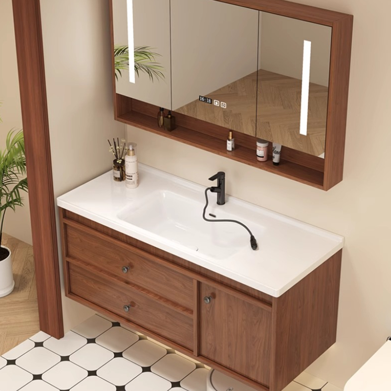 ตู้ห้องน้ำสีขาว ตู้โชว์ห้องนั่ - Home Bathroom Vanity Combo บทวิจารณ์และราคา