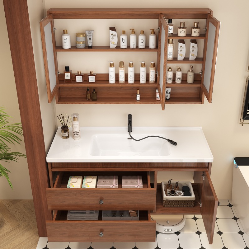 ตู้ห้องน้ำสีขาว ตู้โชว์ห้องนั่ - Home Bathroom Vanity Combo บทวิจารณ์และราคา