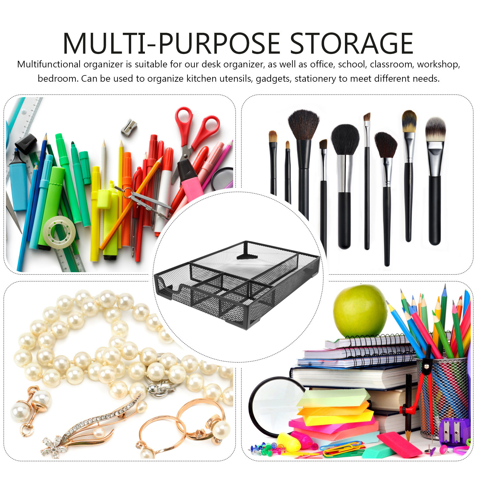 ที่จัดระเบียบโต๊ะทำงานแบบลิ้นช - Home Bathroom Organizer บทวิจารณ์และราคา