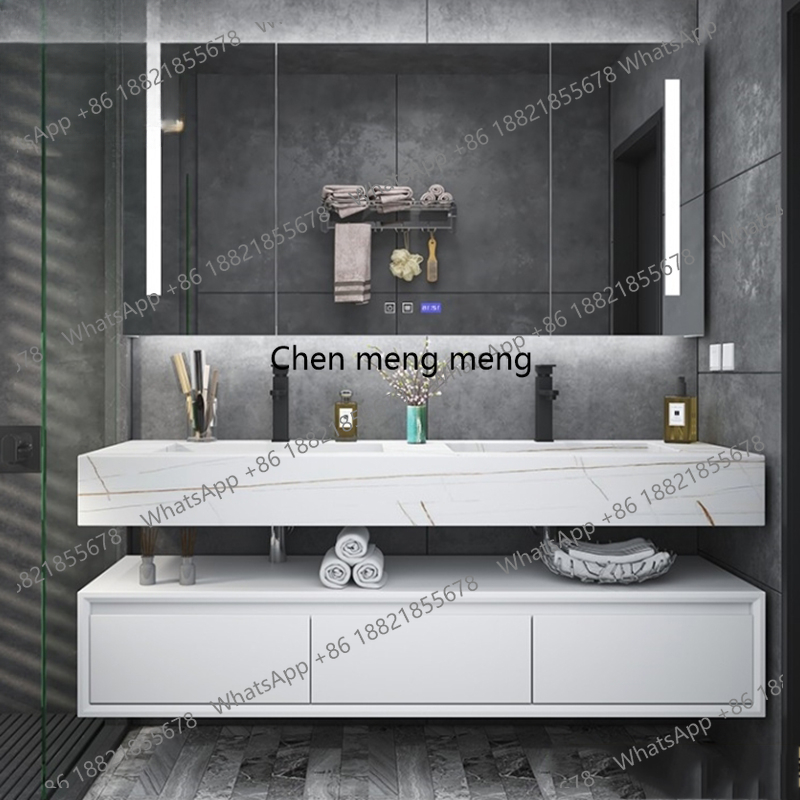 ตู้เก็บของในห้องน้ำสีดำพร้อมไฟ - Home Bathroom Vanity Combo บทวิจารณ์และราคา