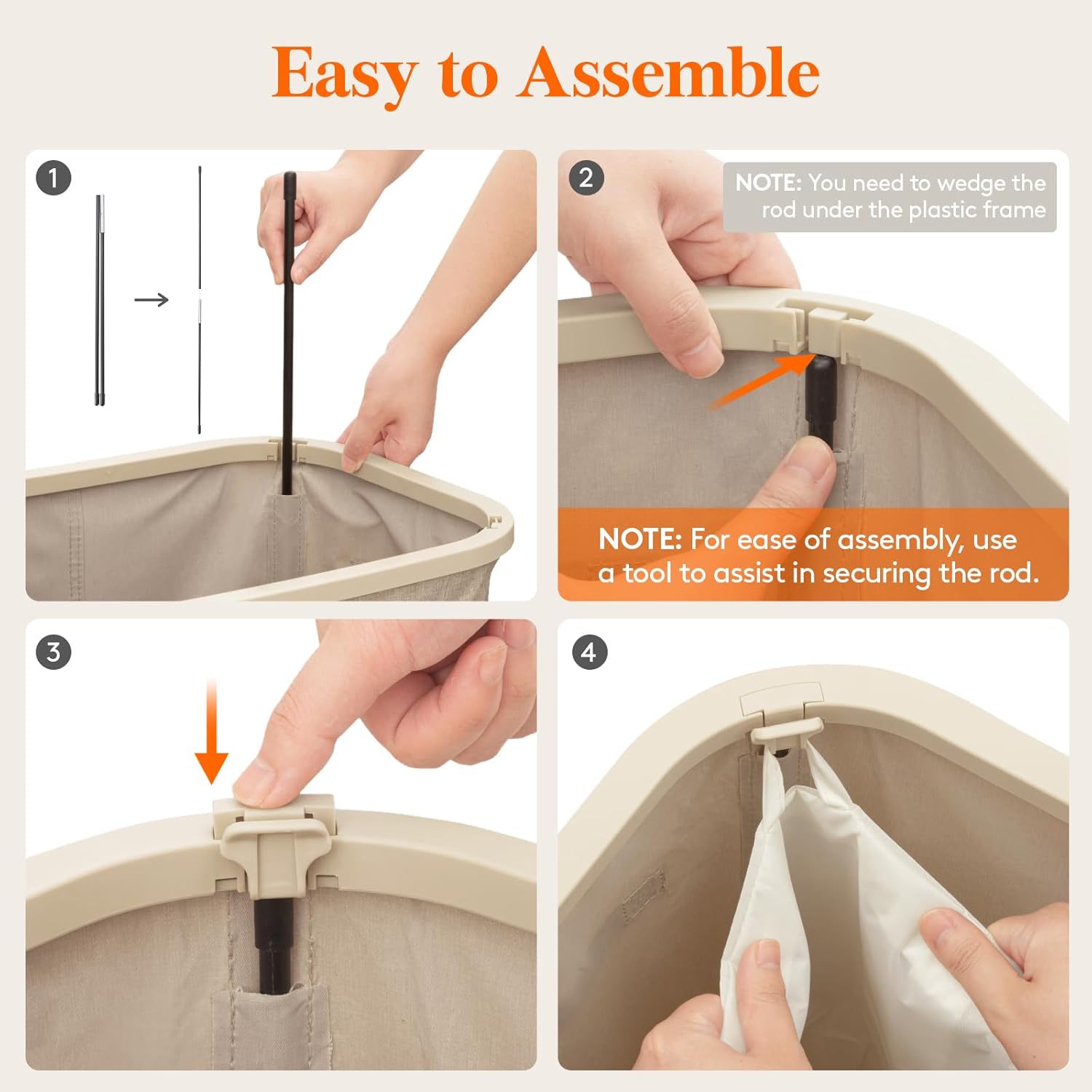 ตะกร้าผ้าพลาสติกขนาดใหญ่พิเศษ  - Home Essentials Bathroom Storage บทวิจารณ์และราคา
