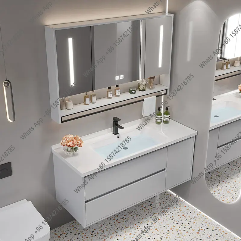 ตู้ห้องน้ำวินเทจแบบมีฉากกั้น ต - Home Bathroom Vanity Combo บทวิจารณ์และราคา