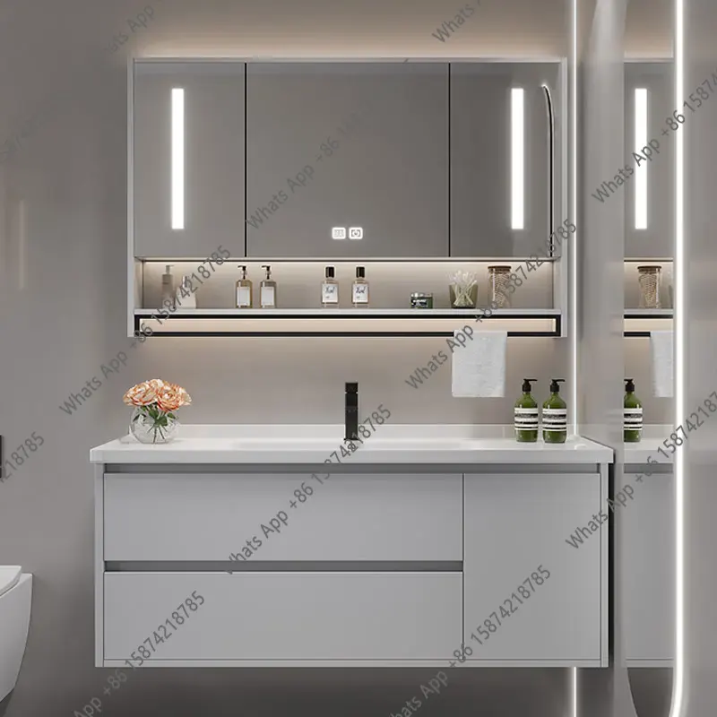ตู้ห้องน้ำวินเทจแบบมีฉากกั้น ต - Home Bathroom Vanity Combo บทวิจารณ์และราคา