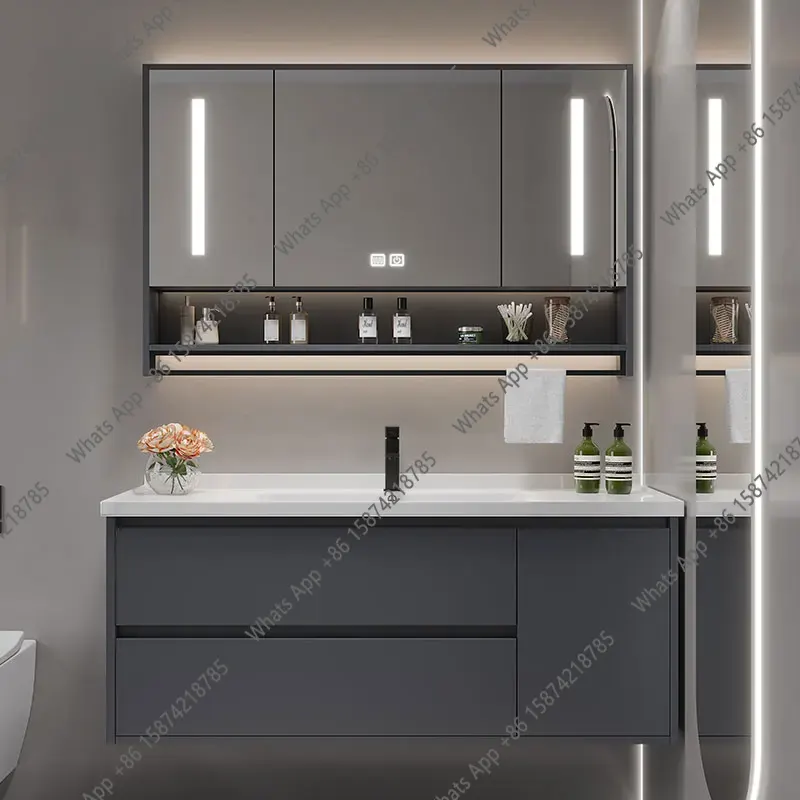 ตู้ห้องน้ำวินเทจแบบมีฉากกั้น ต - Home Bathroom Vanity Combo บทวิจารณ์และราคา