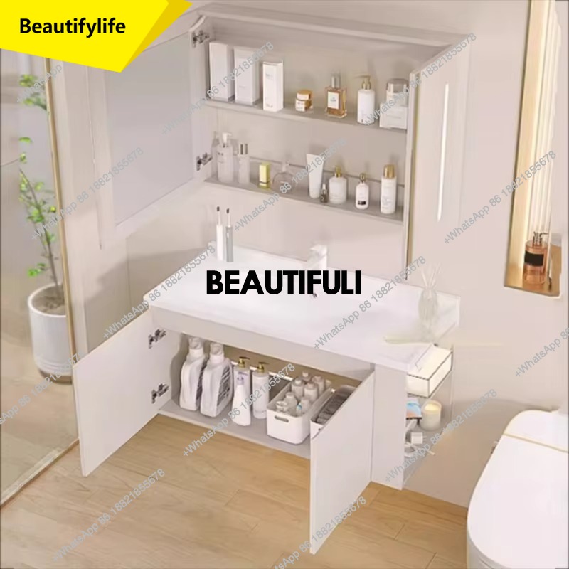 ตู้กระจกห้องน้ำ ตู้เก็บของในห้ - Home Bathroom Vanity Combo บทวิจารณ์และราคา