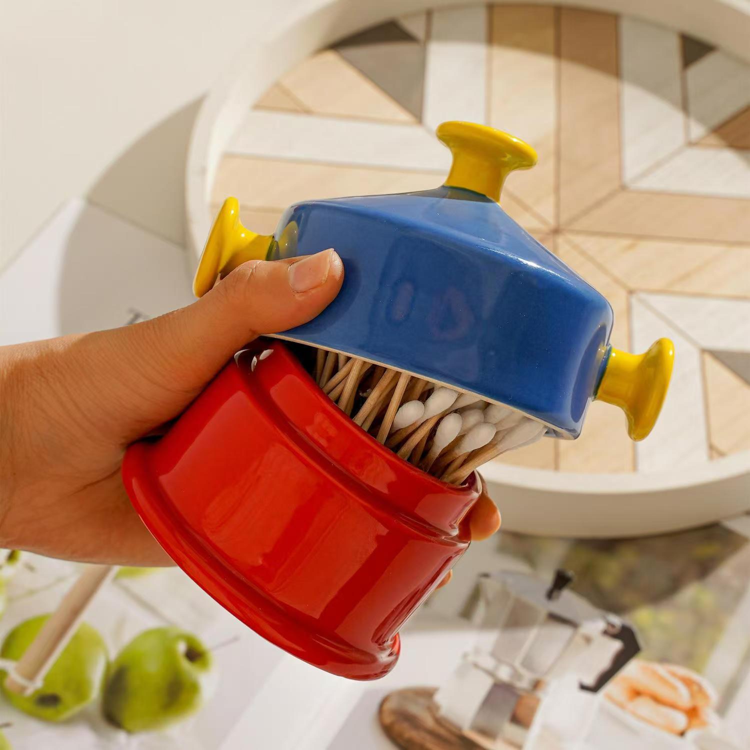 ที่ใส่ไม้จิ้มฟันเซรามิกดีไซน์โ - Home Bathroom Organizer บทวิจารณ์และราคา