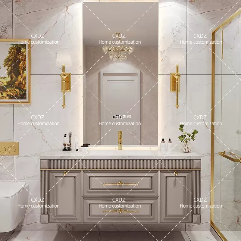 ตู้ห้องน้ำพร้อมอ่างล้างหน้าแบบ - Home Bathroom Vanity Combo บทวิจารณ์และราคา