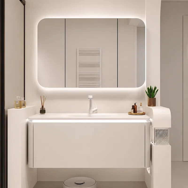 ตู้ห้องน้ำแบบแขวนผนังพร้อมอ่าง - Home Bathroom Vanity Combo บทวิจารณ์และราคา